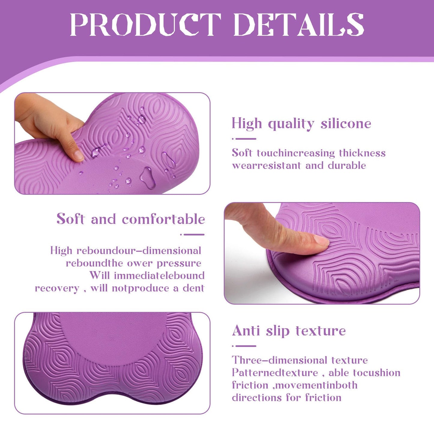 MBKHFLL 2 packs Yoga Knee Pad Cushion Extra Thick for Knees Elbows Wrist Hands Head Foam Pilates Kneeling pad Yoga Knee Cushion Thick Exercise Pads for Knees Elbows Wrist Hands Head Foam Pilates