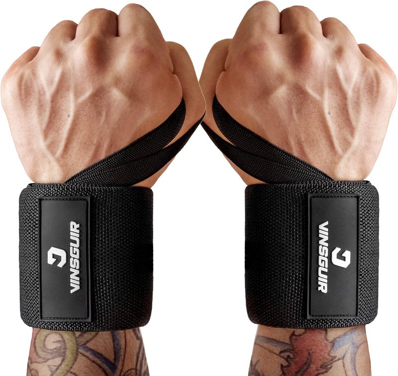 21'' Elastic Wrist Wraps for Weightlifting - Breathable Gym Support with Thumb Loop | Unisex Pair