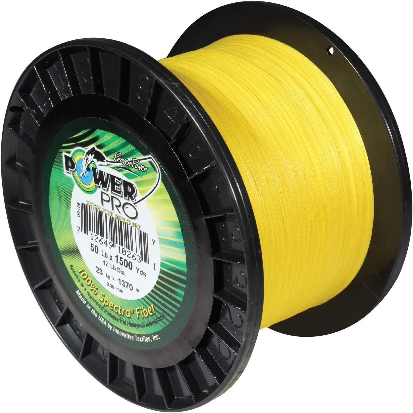 POWER PRO Braided Fishing Line - Hi-Vis Yellow, 500 Yards, 30 LB Strength