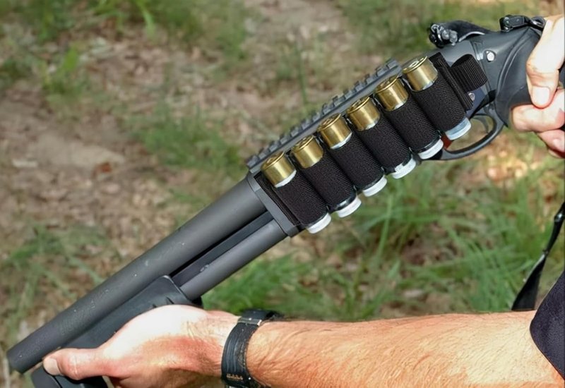 Shotgun Shell Holder - 6-Round Molle Side Saddle Carrier | 12/20 Gauge, Adhesive Backing