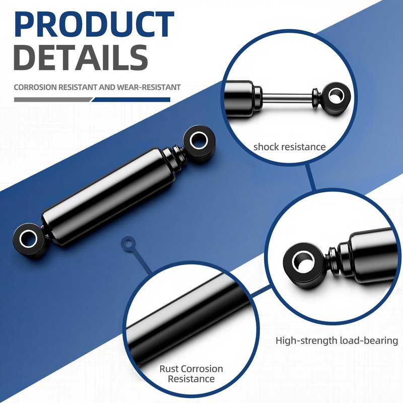 MIXOPOLY Golf Cart Front Shock Absorbers (2pcs), Fits Club Car DS G&E 1981-2011, Precedent G&E 2004-up, OEM # 1014235, 102588601, 1010991