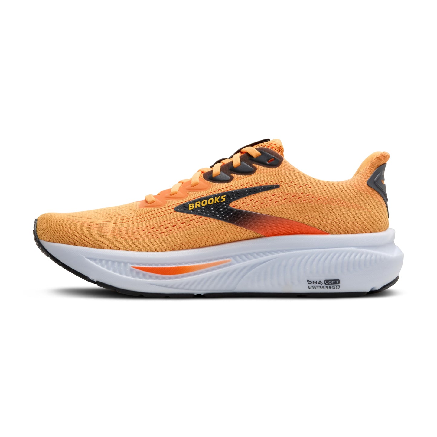 Brooks Men’s Ghost 17 Neutral Running Shoe - Blazing Orange/Yellow/Ebony - 11 Medium