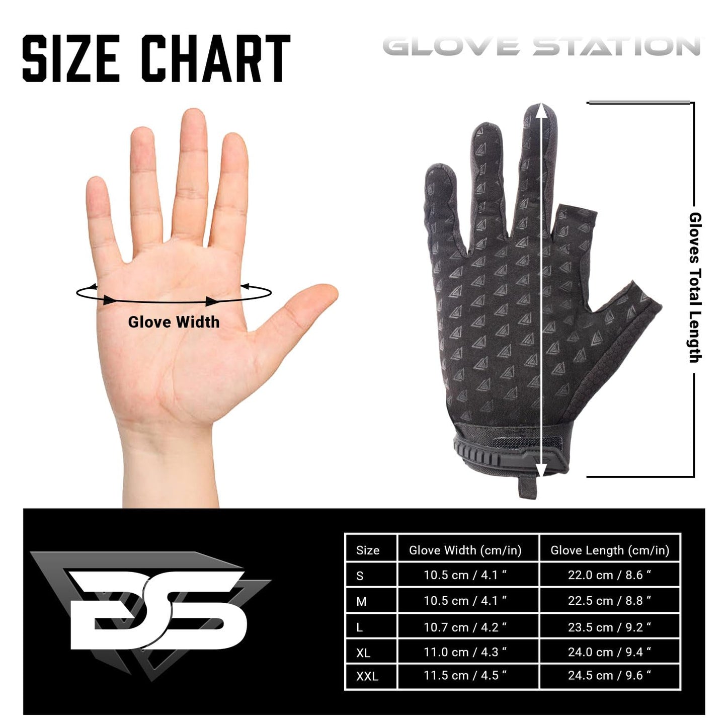 Glove Station The Paintball Work Gloves - Black (Large), Suede Leather Palm, Knuckle Protection for Men, 2 Fingerless Design for Paintball, Riding and Motorcycle Use