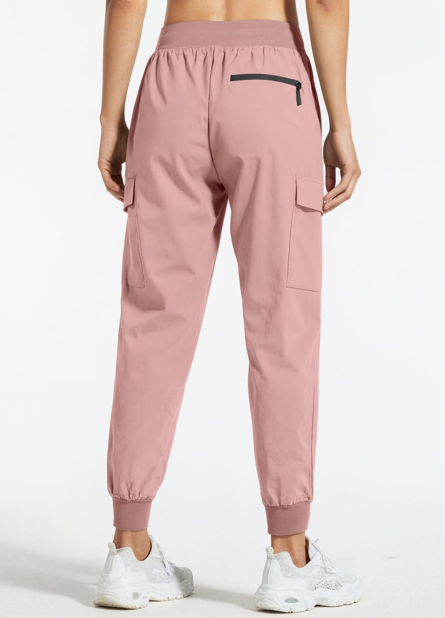 Libin Women's Cargo Joggers Lightweight Quick Dry Hiking Pants Athletic Lounge Casual Travel, Light Pink S