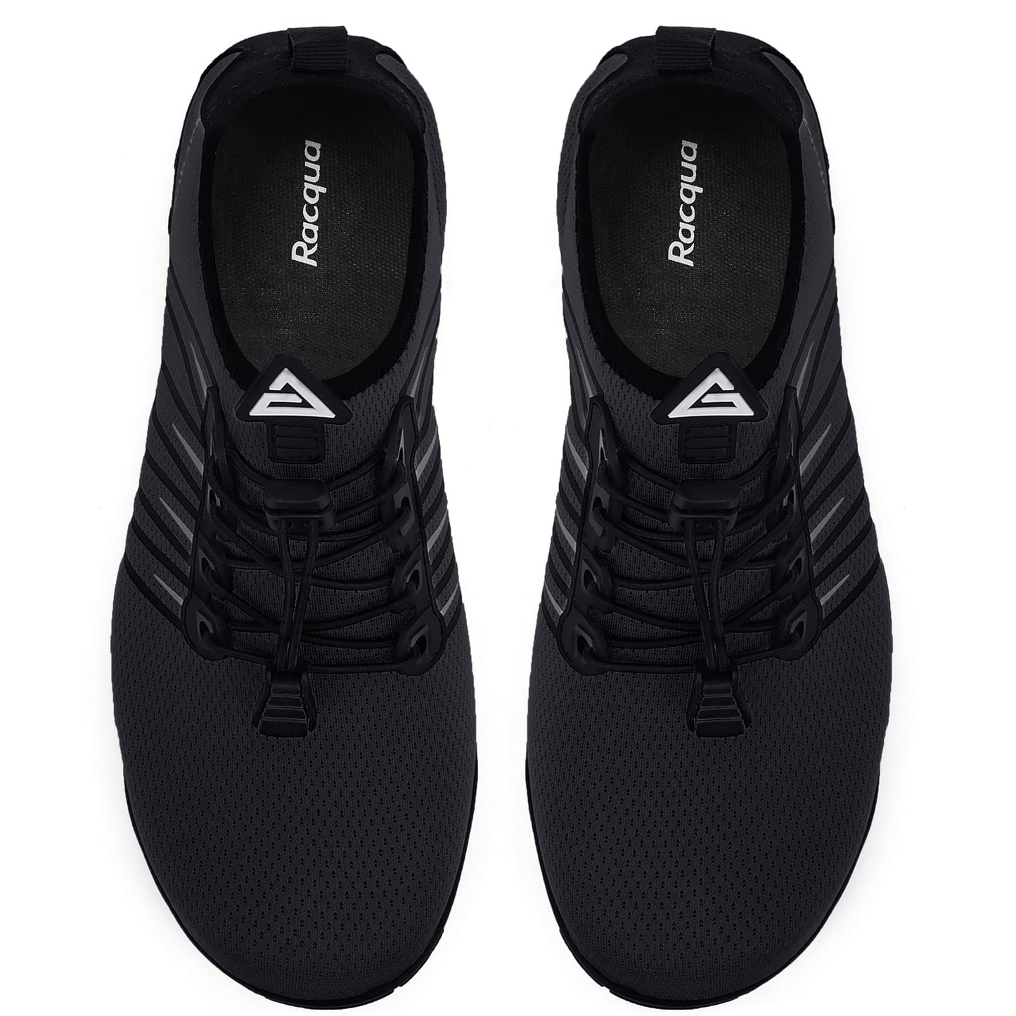 Racqua Pool Shoes Quick Dry Barefoot Water Aqua Sport Beach Swim Surf Diving for Men Women Black 12 Women/11 Men