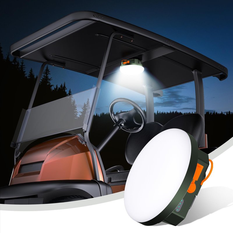 A2C Universal Magnetic LED Light - 800lm Ultra Bright, 5000mAh, Lasts 40H Runtime, USB Rechargeable, Magnetic+Hook Mount for Golf Cart/Camping/Roof/Outdoor