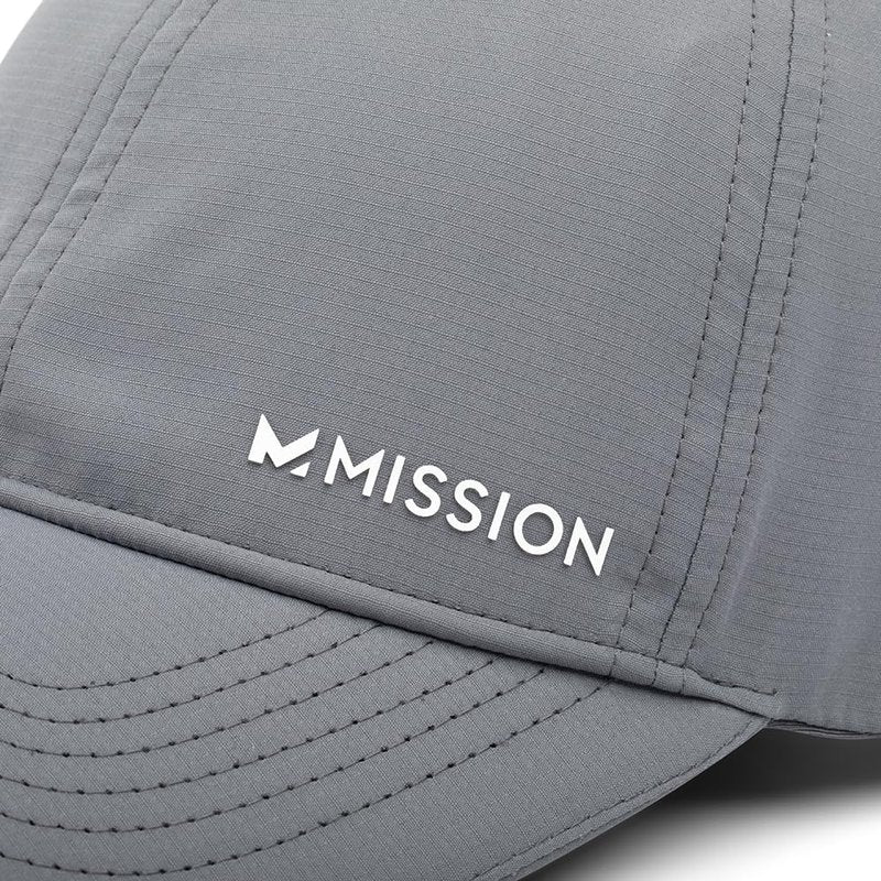 MISSION Cooling Performance Hat, Unstructured Low-Profile Adjustable Fit - UPF 50 - for Running, Workouts & Outdoors (Charcoal)