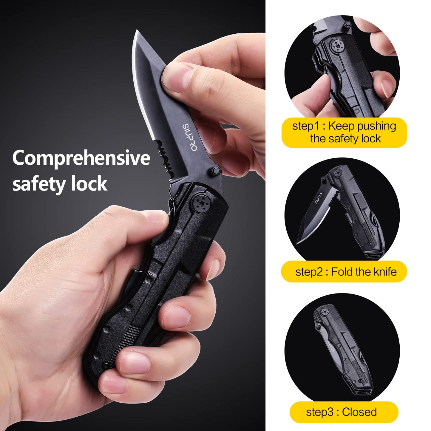 Multitool Pocket Knife for Men, Tactical Multi Tool, Father's Day Gifts for Dad Boyfriend Husband, Multipurpose Utility Plier Set, Camping, Survival Gadgets Kit