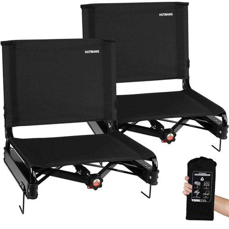 Wide Stadium Seats for Bleachers,Comfty Stadium Seats with Back Support,Folding Stadium Chairs for Adults with Carry Bag,Bleacher Seats with Backs and Cushion Support for All Sporting Events,2 Pack