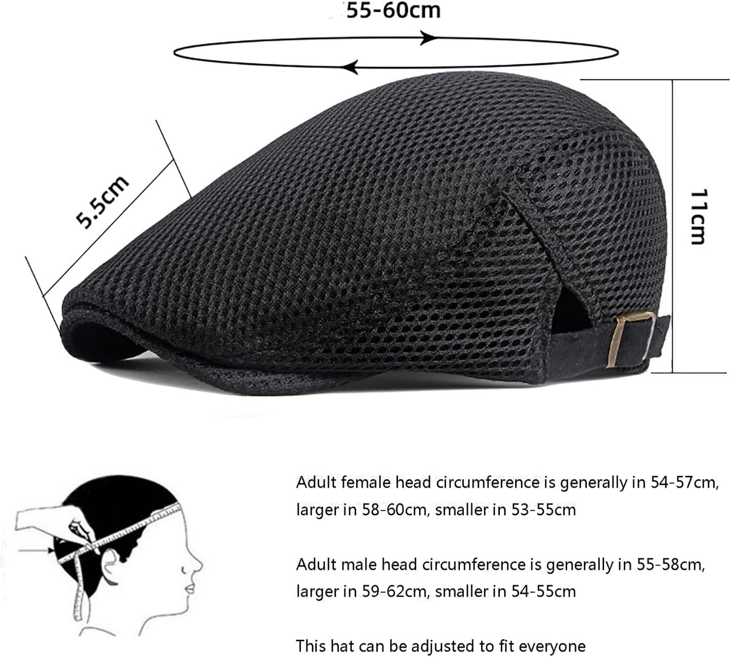 Men's Breathable Mesh Summer Newsboy Cap - Lightweight & Stylish