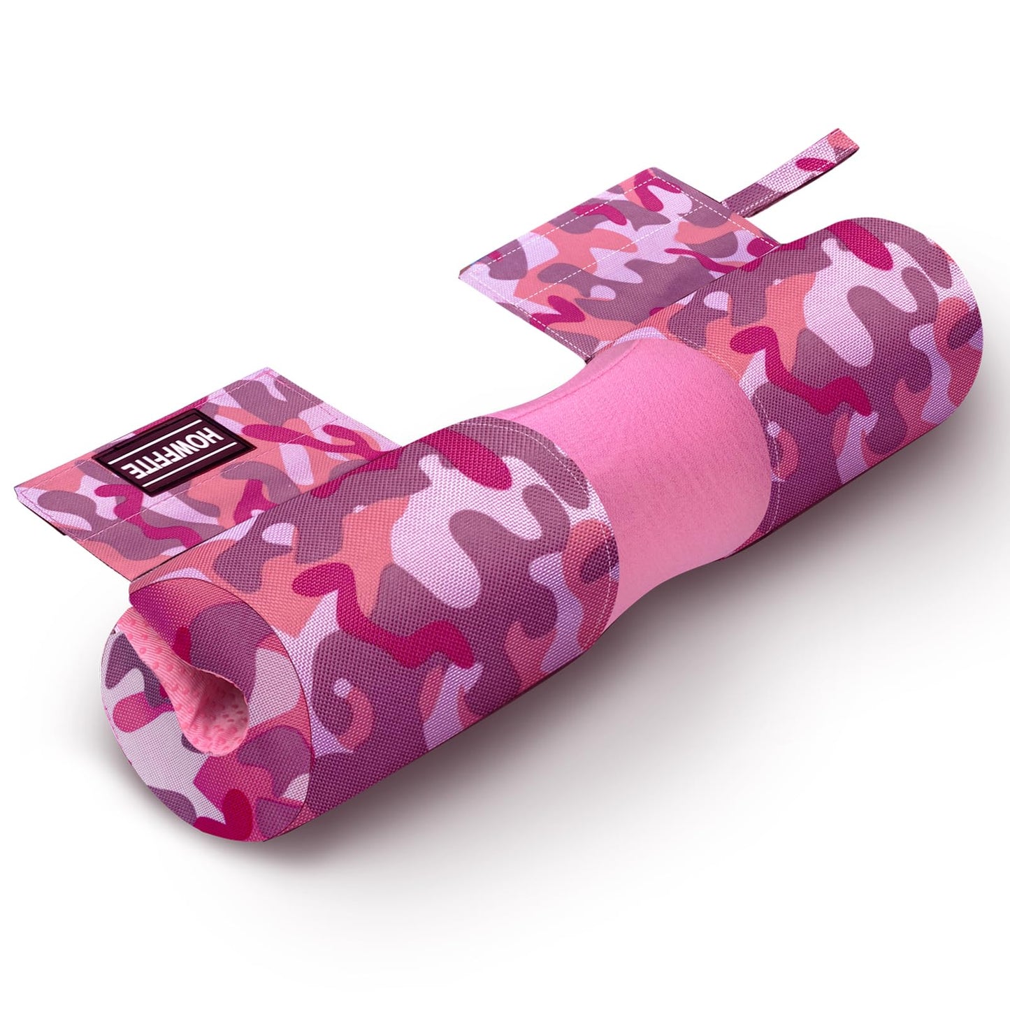 Squat Bar Pad Hip Thrust Cushion Pink Camo Style for Barbell Glute Bridge Weightlifting Fitness Provides Support to Neck and Shoulders While Exercise Gym Training Accessories