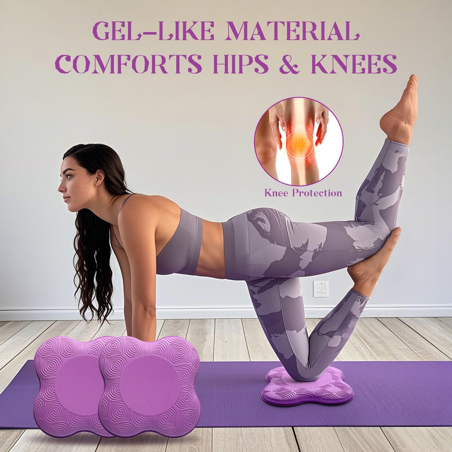 MBKHFLL 2 packs Yoga Knee Pad Cushion Extra Thick for Knees Elbows Wrist Hands Head Foam Pilates Kneeling pad Yoga Knee Cushion Thick Exercise Pads for Knees Elbows Wrist Hands Head Foam Pilates