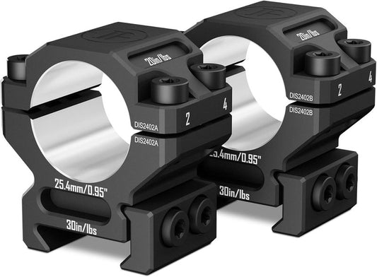 7075 Aluminum Scope Rings - High Precision Picatinny Mounts | Medium/High/Low Profile Options