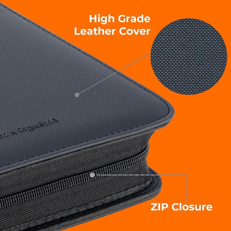 Leather Baseball Trading Cards Binder - Premium 936 Pockets Collector Album with Zipper | Compatible with TCG, MTG, Football, Soccer Cards