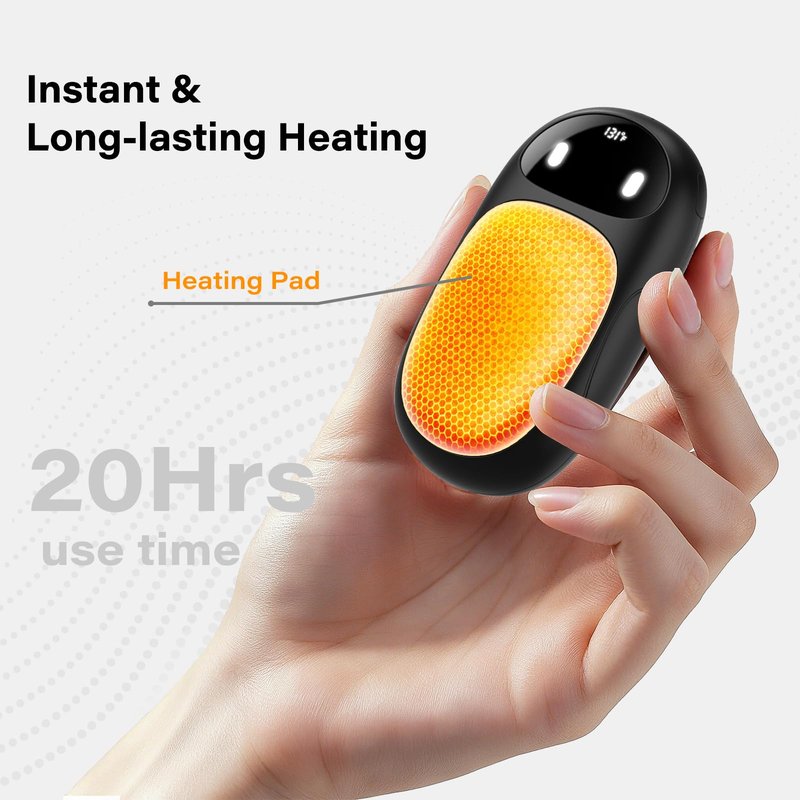Stocking Stuffers, AI Hand Warmers Rechargeable 2 Pack, AI Smart Chips Magnetic Electric Hand Warmers, 20Hrs Long Safe Heating, Cool Gadget Gift for Men Women Dad Mom Christmas Birthday