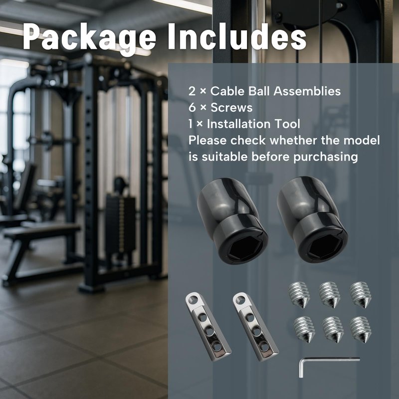 Qiqimingxin Gym Fitness Cable Ball Stopper Ends Gym Pulley Machine Cable Ball Plug for 5mm/6mm Home Gym Machine Pulley System Accessories Heavy Duty PVC & Metal Cable Stops Replacement Ball End Kit