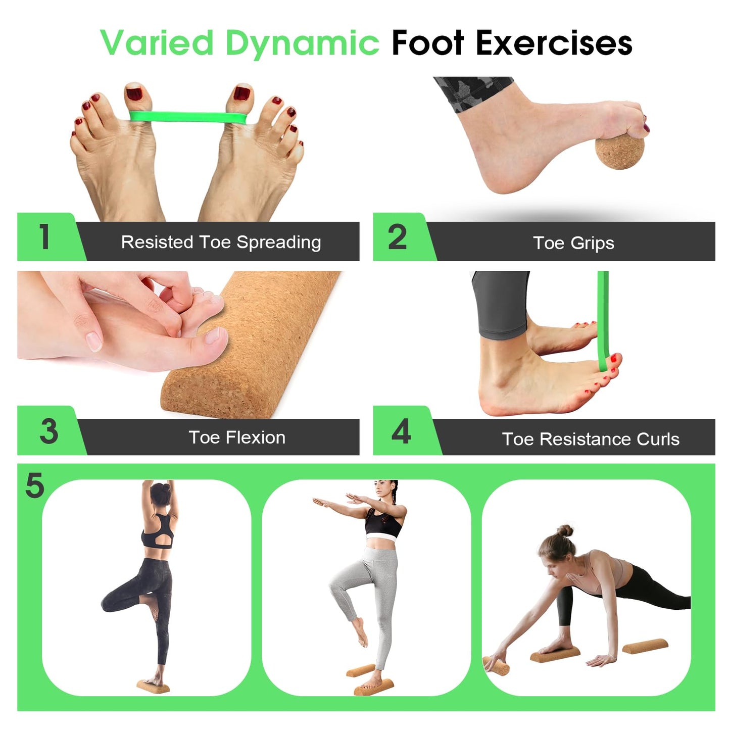 Axiqunel Balance Board, Premium Cork Balancing Board, Foot Strengthener for Enhanced Foot Function, Ankle Stability Trainer for Balance Stability, Improve Mobility & Prevent Falls