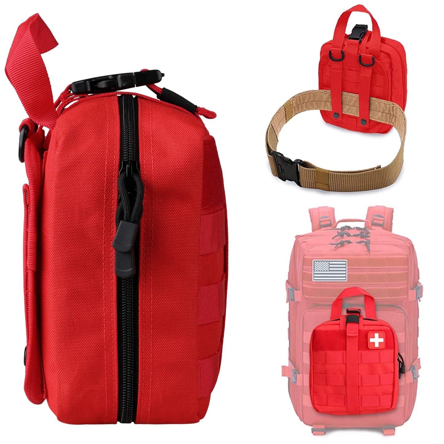 LIVANS 1000D First Aid Bag Empty Medical Ifak Pouch Molle EMT Pouches Rip-Away Tactical Military Trauma Emergency Medic Bag