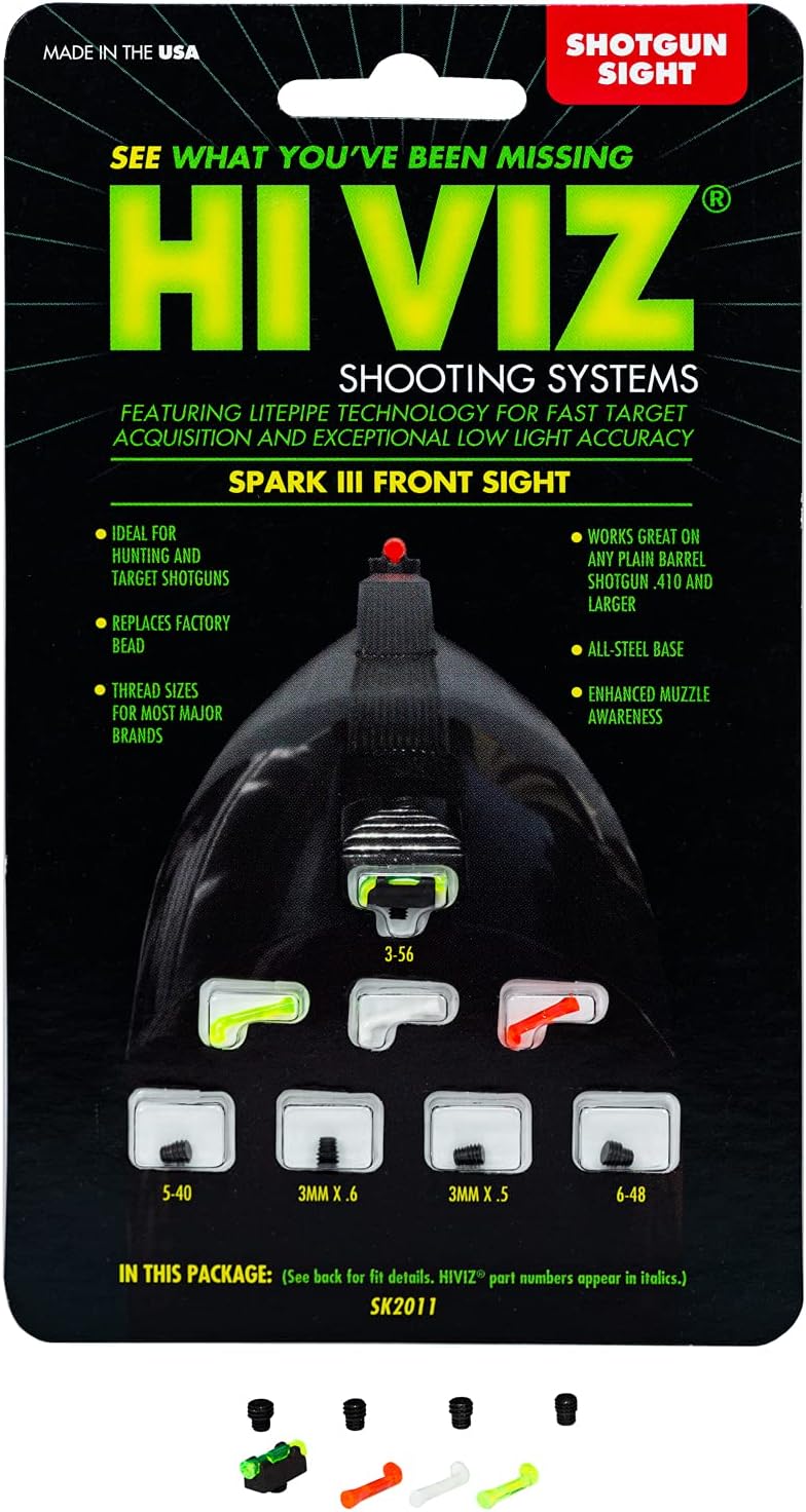 HIVIZ Sight Systems Spark III - Threaded Front Bead Replacement for Enhanced Accuracy