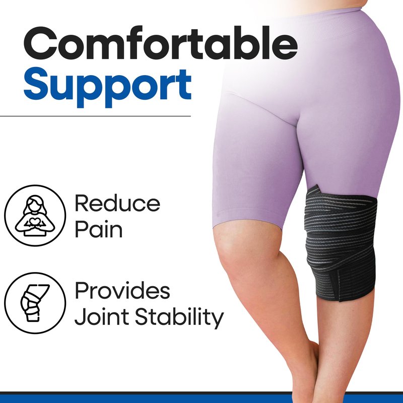 Elastic Knee Compression Sleeve Bandage Wraps I Knee Support Straps for Legs, Thighs, Hamstrings Ankle & Elbow Joints Reduce Swelling I Lymphatic Relief & Elastic Bandage I Women & Men (Large 79Inch)