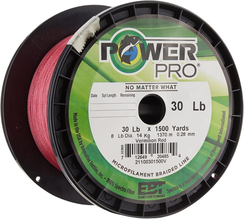 Power Pro Spectra Fiber Braided Fishing Line - High Strength, Low Stretch, 300 Yards