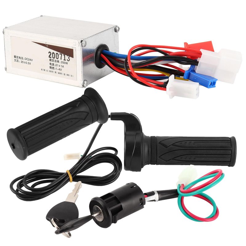 Milltrip Electric Scooter Speed Controller Set 24V 250W Controller with Throttle Grip Lock