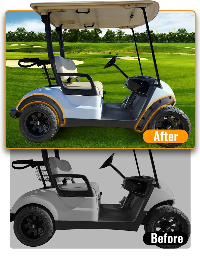 LUXEMOTO Golf Cart Fender Flares for Yamaha Drive2 G29 17-25, Combined Front & Rear Mud Guards Mud Flaps Only for Yamaha Drive2 G29 Standard and Unmodified Golf Carts Body 2017-2025 Accessories