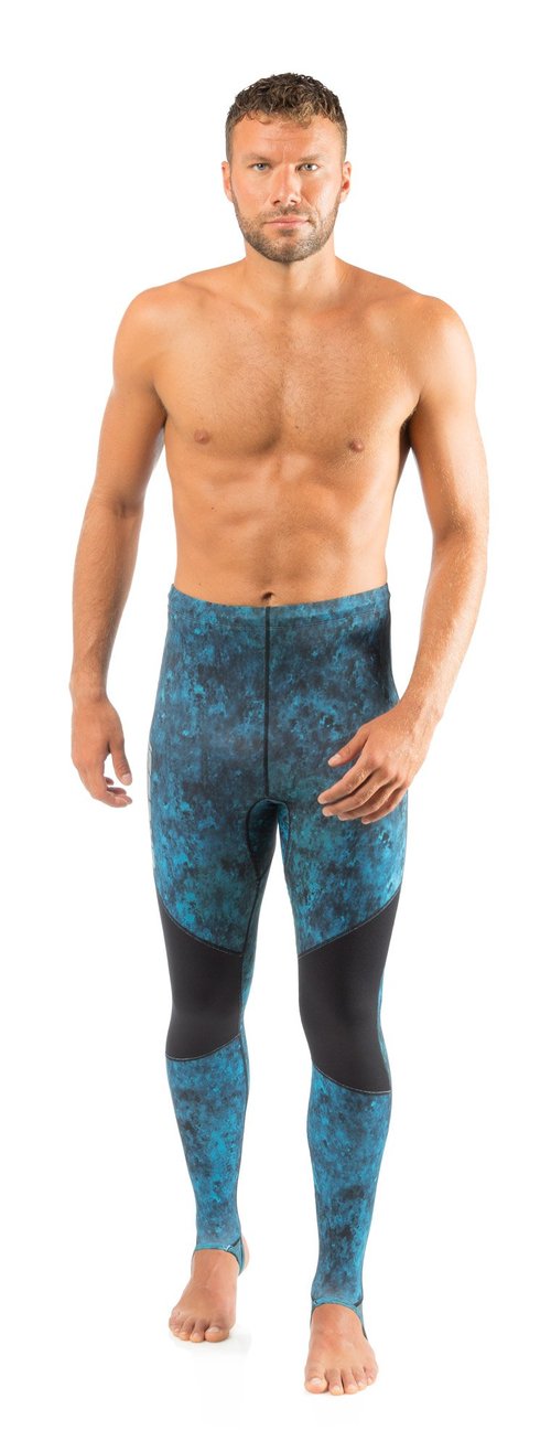 Cressi Hunter Rash Guard Pants, Camo Blue, 3XL