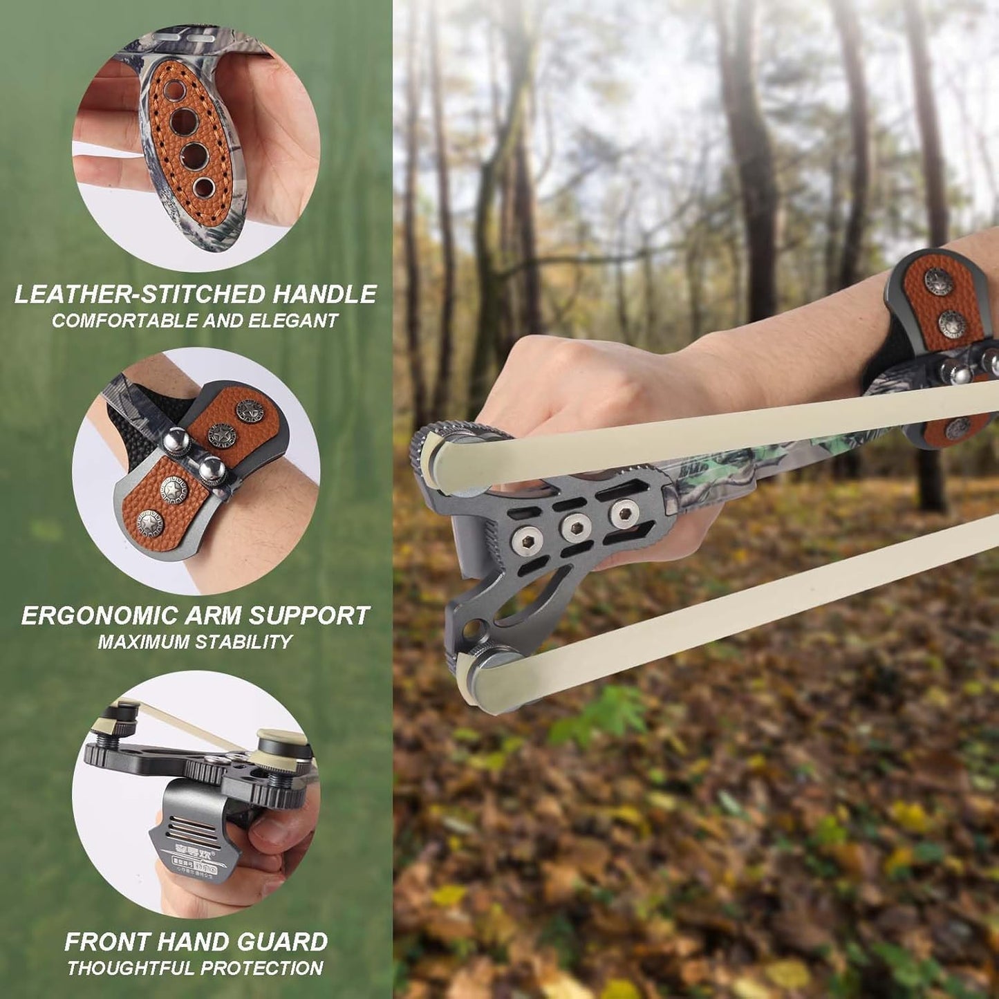 HikounSlingshot for AdultWrist Rocket Professional Catapultwith Arm Support