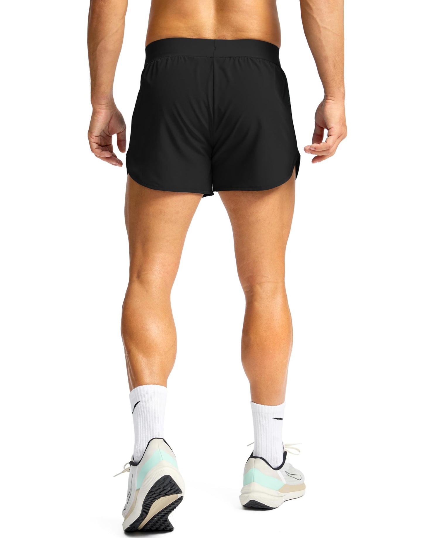 G Gradual Running Shorts for Men 3 Inch Lighweight Quick Dry Workout Gym Athletic Jogging Shorts with Inner Key Pocket, Black, Medium