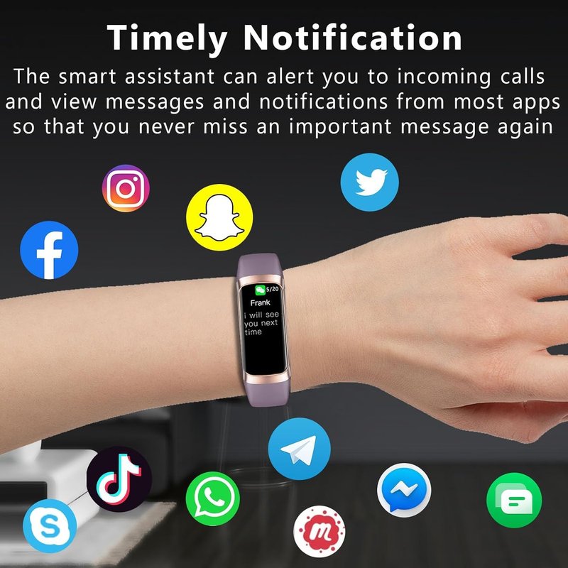 BSLIZHEN Fitness Tracker with 24/7 Blood Oxygen Heart Rate and Sleep Monitor,IP68 Waterproof,1.10''AMOLED Touch Color Screen,Step Counter Health Activity Trackers for Women Men