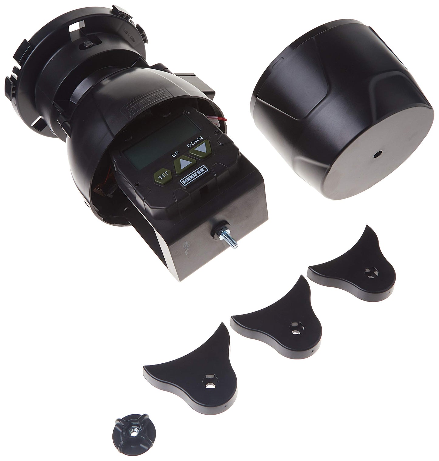 Moultrie Quick-Lock Directional Feeder Kit - Programmable Digital Timer - Anti-Clog Technology - 30-Degree Targeted Feed Dispersion - Tool-Free Quick-Lock System - Durable All-Weather Design