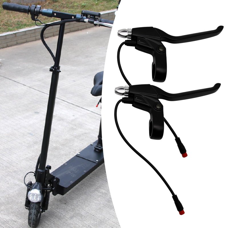 Zreneyfex 108PDD Ebike Brake Lever Set 2 Pin Male Brake Levers, Left and Right Power Off Handle Accessories for Electric Bike