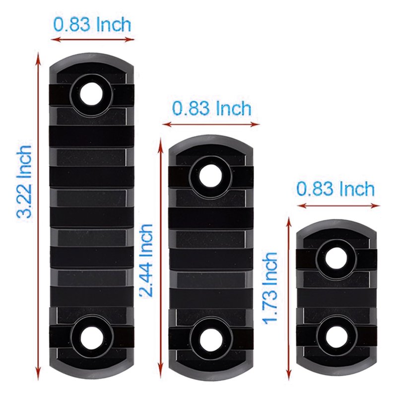 Wipboten Rifle Aluminum Picatinny Rail Set for MloCk Slots T-Nuts & Screws Allen Wrench Easy Install