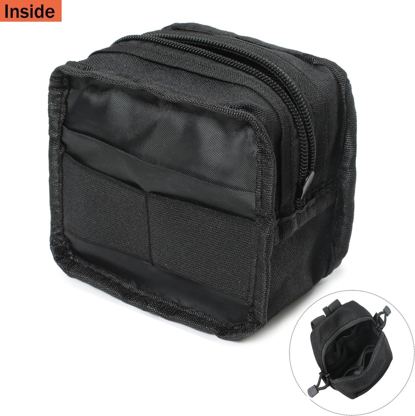Mini Tactical Molle Compact Ammo Pouch - 2 Pack Small Utility EDC Tool Waist Belt Pouches