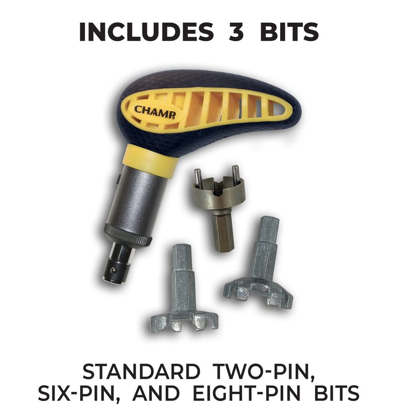 Champ Golf Spikes Maxpro Wrench , Black and Yellow