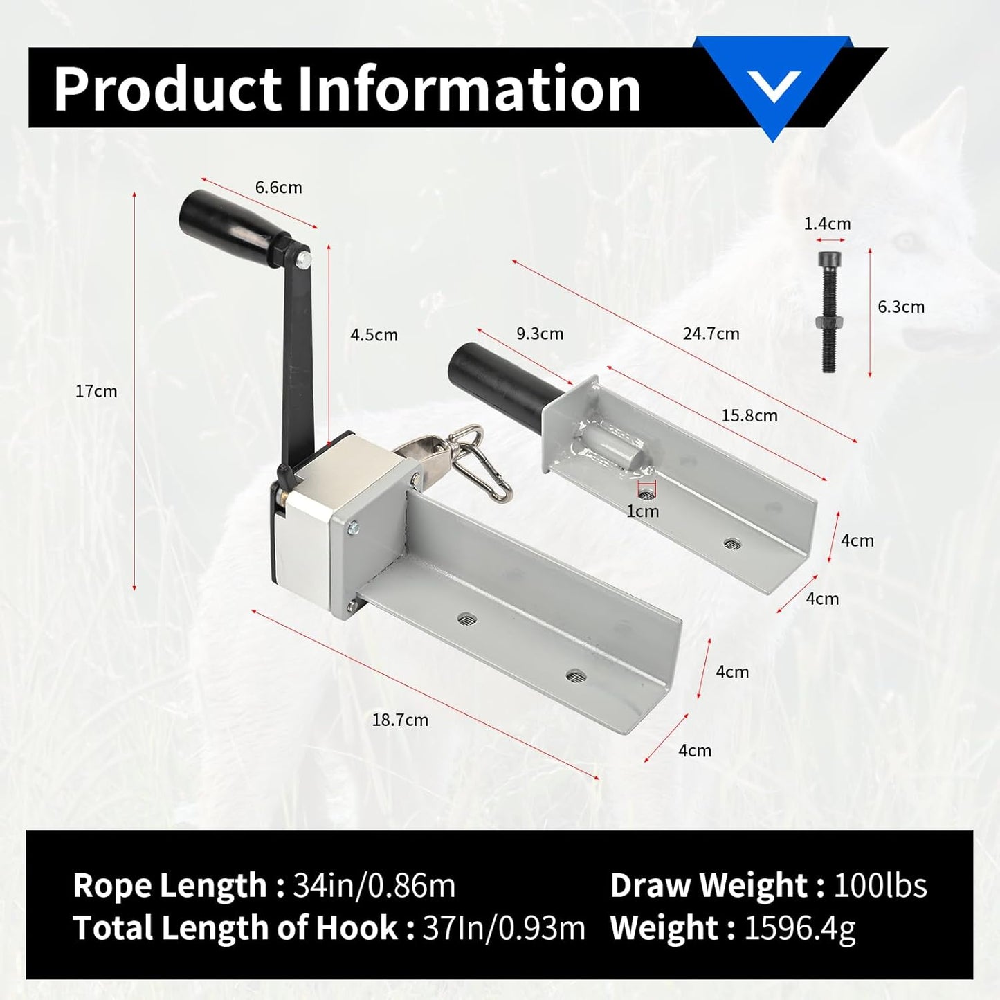 Archery Draw Board - Hand Crank Compound Bow Tool with 100lbs Pulling Capacity | Fits Most Bow Press