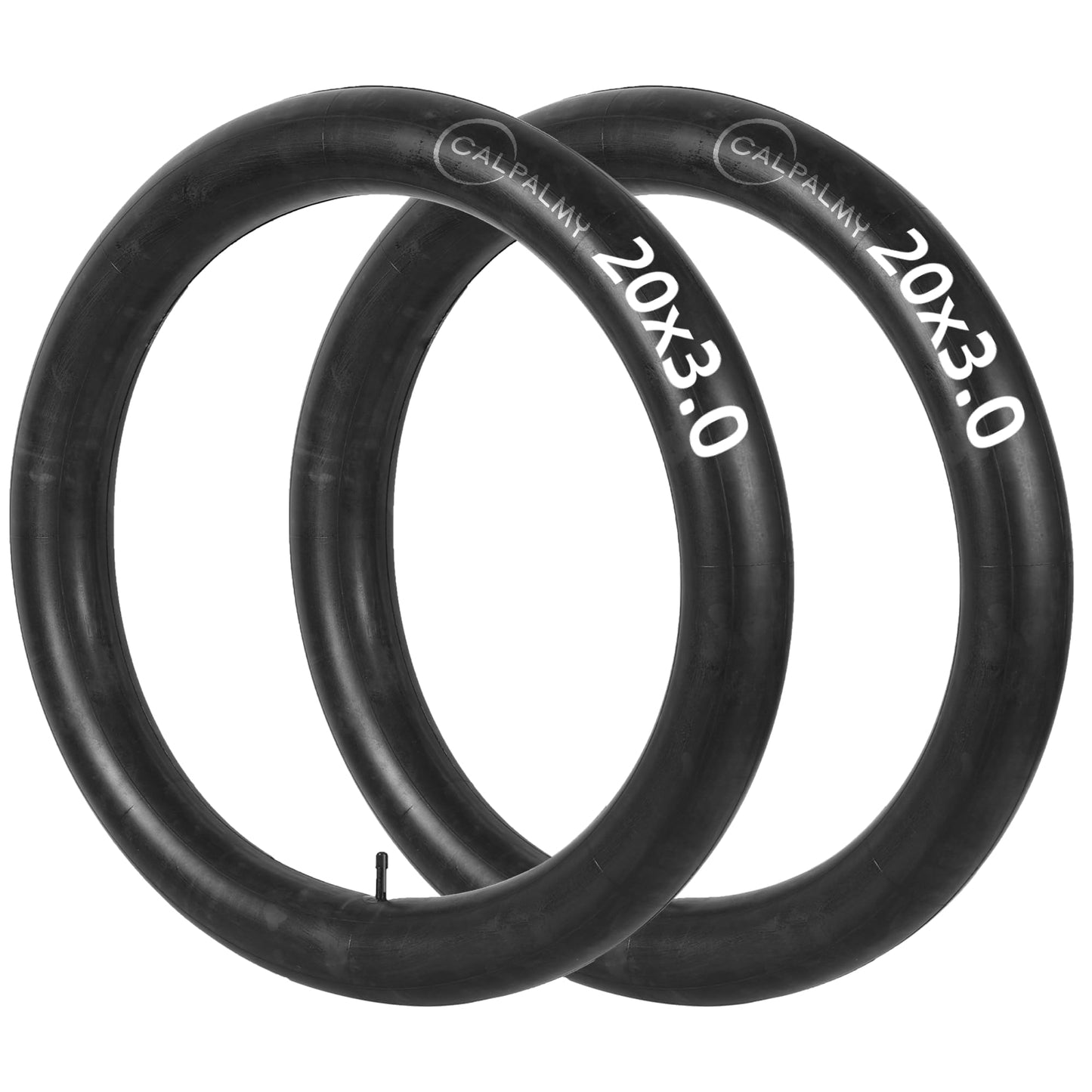 CALPALMY 2-Pack 20x3.0 Fat Tire Bike Inner Tubes with Schrader Valve, Compatible with 20 Inch Electric Bike, Mountain Bike, Made of Durable Butyl Rubber