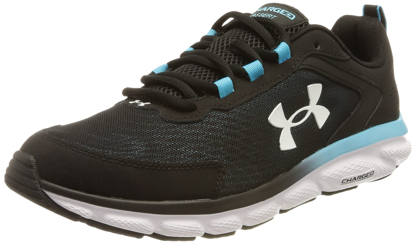 Under Armour Men's Charged Assert 9, (009) Black/Blue Surf/White, 9, US