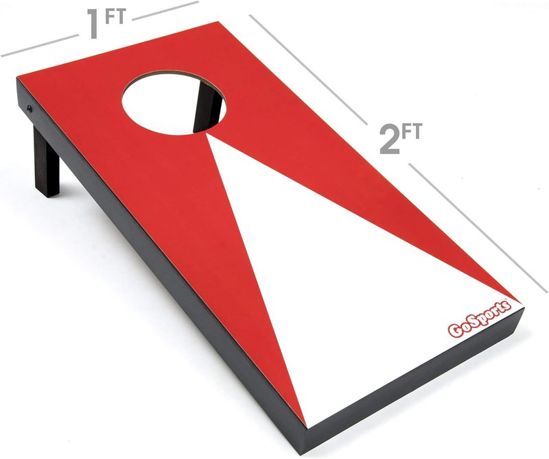 GoSports Portable Cornhole Set - 2 ft x 1 ft with 6 Bean Bags & 2 Boards | Ideal for Indoor & Outdoor Fun
