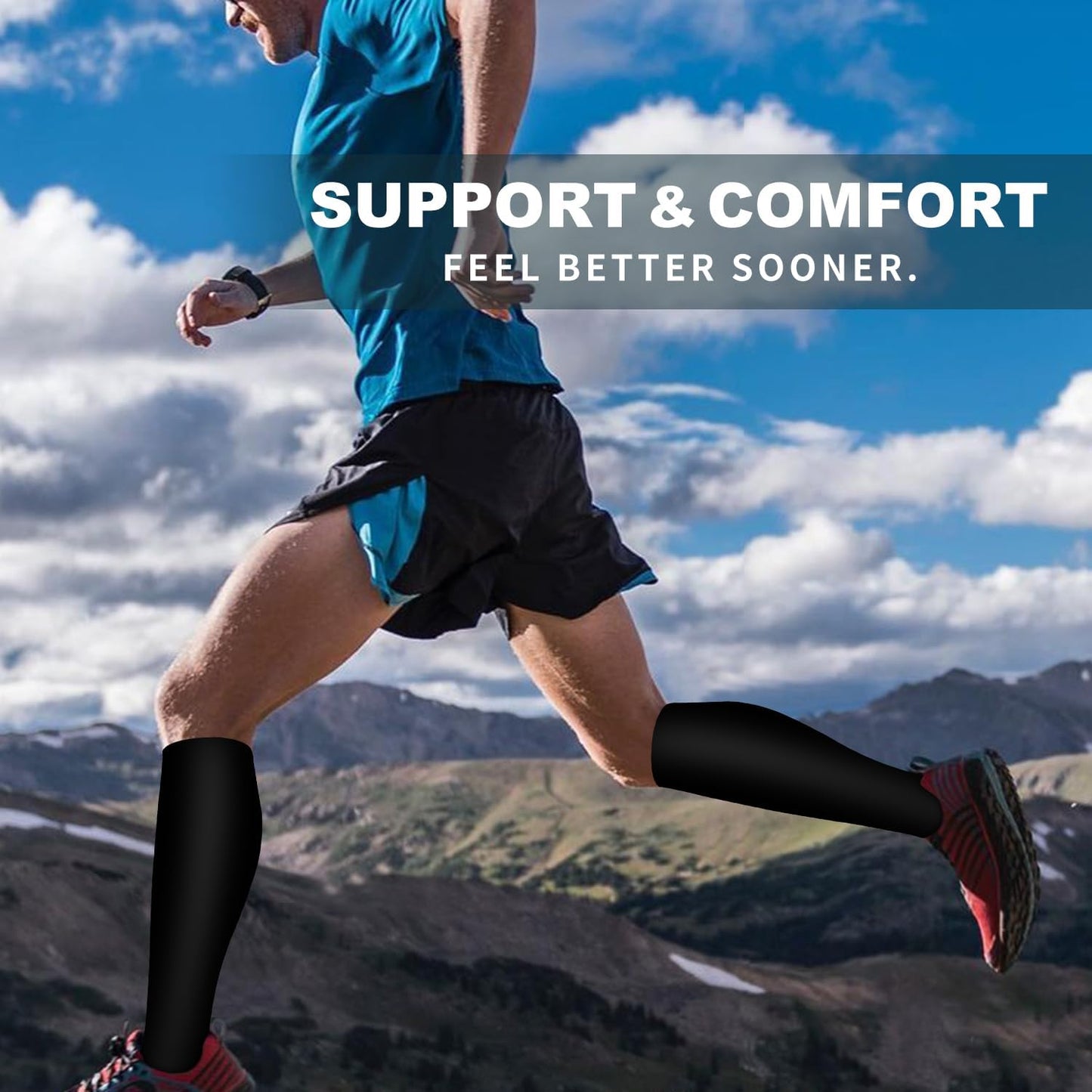 Compression Socks for Men & Women - 6 Pack Copper Blend for Enhanced Circulation | Ideal for Running, Nursing, and Athletic Use