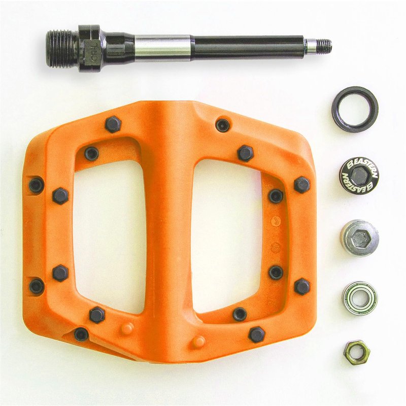 Eastern Bikes Nylon Linx Flat Platform MTB Bicycle Pedals (Orange)