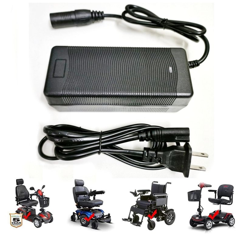 [Verified] 24V 3A Charger 3-Pin XLR for Electric Wheelchair Pride Mobility GoGo Scooter Go-Go Traveller, for Drive Medical, Ezip, Jazzy Power Chair, Shoprider, GT, Rascal, Schwinn, Vive, Mongoose
