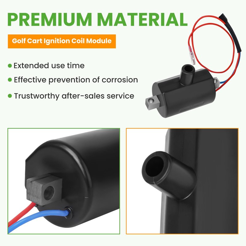 10L0L Golf Cart Ignition Coil for EZGO 2 Cycle Gas 1981-1994 Golf Cart, Replacement OEM# 23782-G1