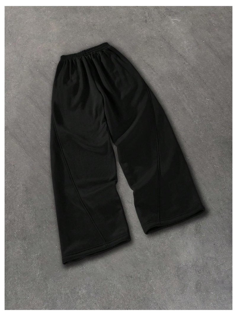 SOLY HUX Boy's Baggy Sweatpants Wide Leg Elastic Waist Casual Athletic Pants with Pockets Pure Black 13 Years