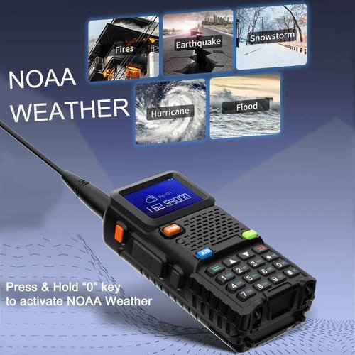 BAOFENG Radio 5RM 10W Ham Radio Handheld Upgraded of UV-5R Multi-Band Two Way Radio Long Range Walkie Talkies for Adults NOAA Weather Copy Frequency USB C Charger 999CH Outdoor Hiking Camping