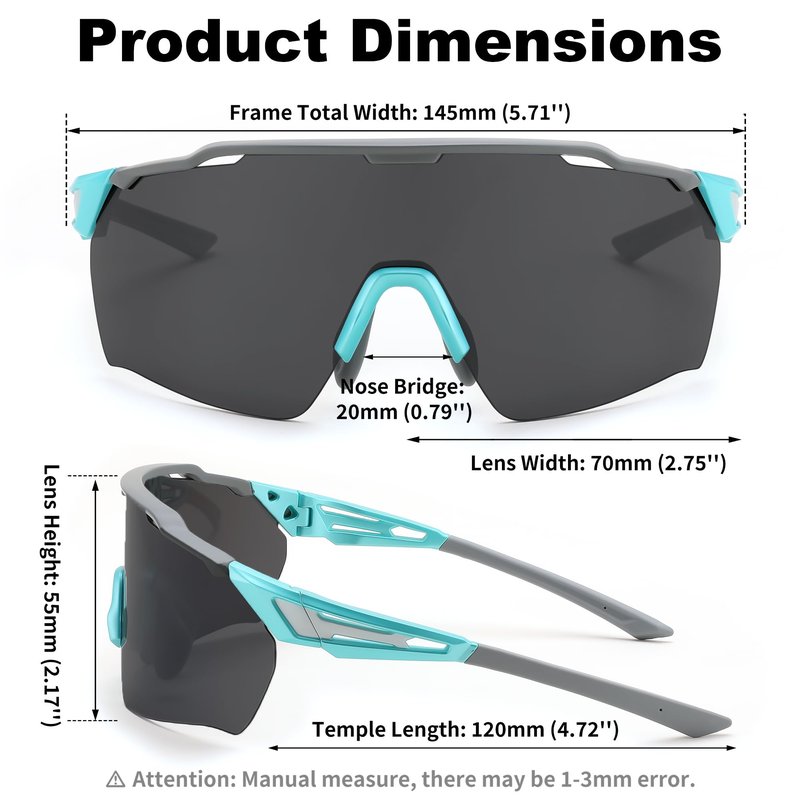 FEISEDY Sports Sunglasses for Men Women,Driving Fishing Cycling Mountain Sunglasses UV400 Protection B0149
