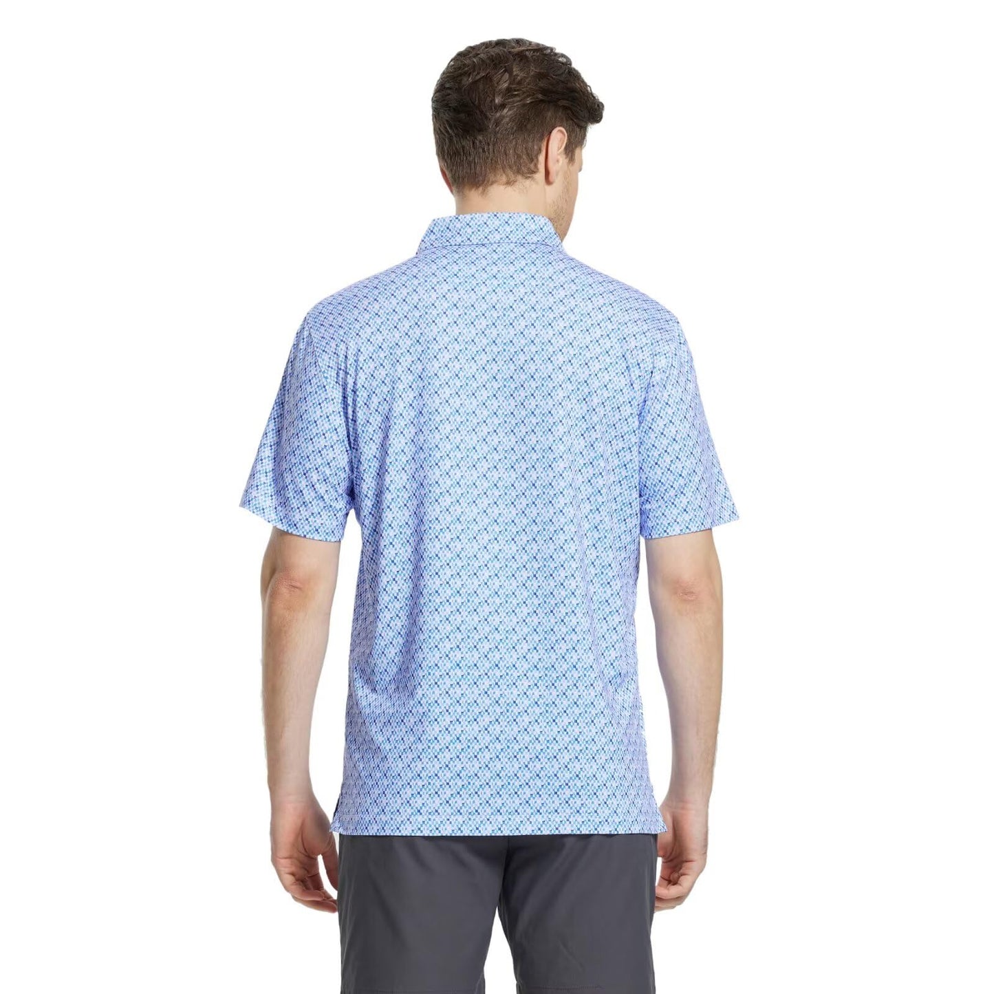 M MAELREG Golf Shirts for Men Dry Fit Print Patterns Performance Moisture Wicking Mens Polo Shirts Short Sleeve