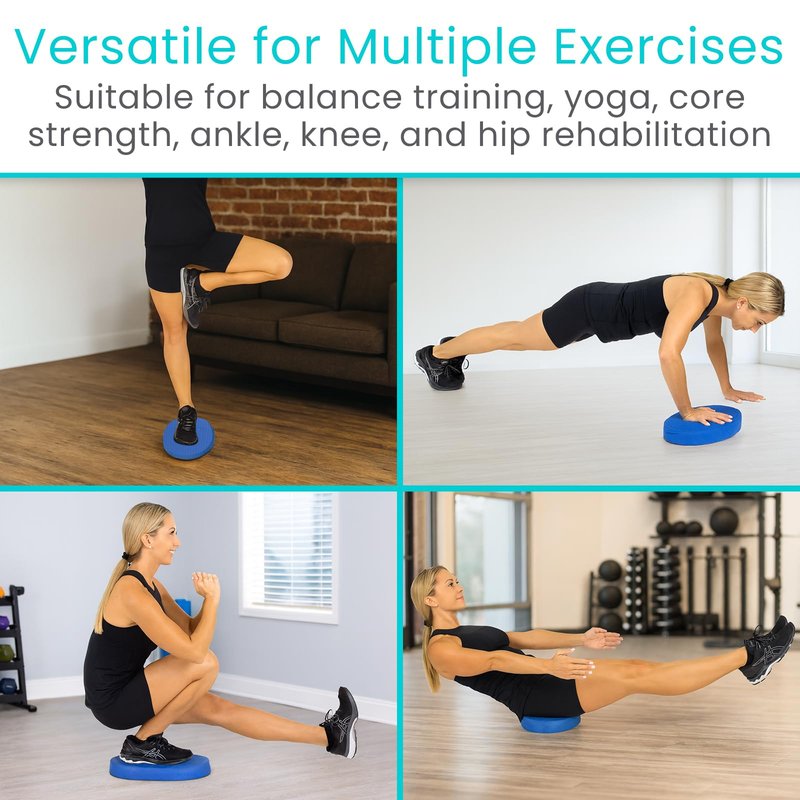 Vive Balance Pad (2 Pack) - Physical Therapy Foam Stability Trainer - Non-Slip Wobble Cushion for Exercise, Rehabilitation, Workouts, Yoga, Core Strength, Pilates - Device for Women, Men & Kids