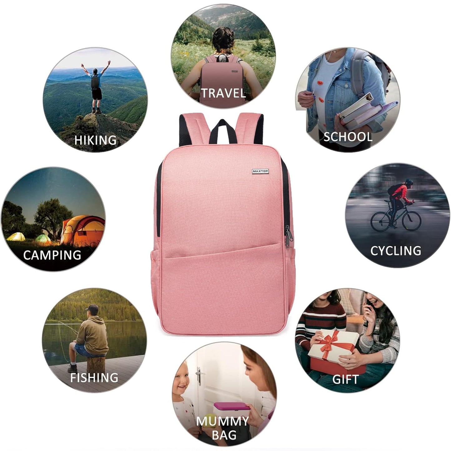 MAXTOP Laptop Backpack Bookbag Backpack Business Anti-theft Backpacks[Water Resistant] Work College Business Travel Computer Backpack for Men Women Fits up to 17" Notebook